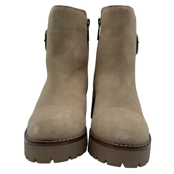 Blondo Womens Shoes Dahlia Boots Sz 5.5 Brown Suede Leather Waterproof Chunky - Picture 5 of 14